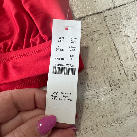 J.Crew DD Halter Tie Back Bikini Top NWT size Small in Venetian Red‎ Swimsuit - Picture 4 of 12